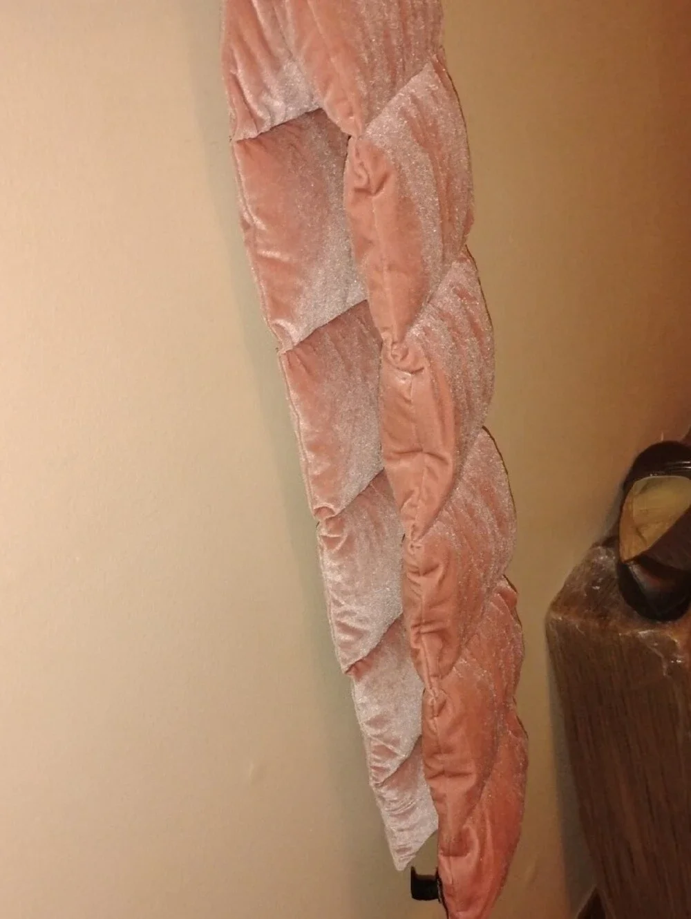 Steve Madden Velvet Puffy Scarf - Dusty Rose